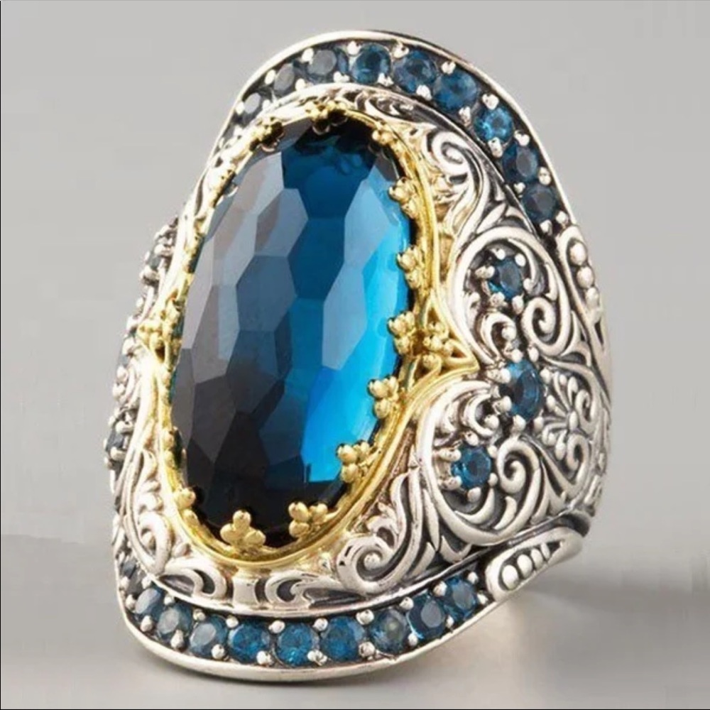 🦚Art Deco 925 Silver Peacock Statement Ring🦚 - Picture 3 of 6